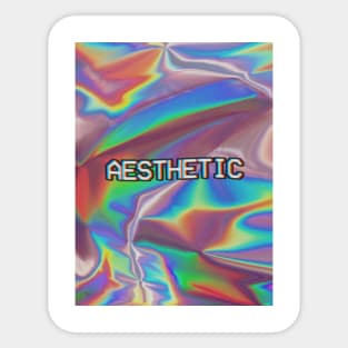 Aesthetic Glitch † Seapunk/Vaporwave VHS Ocean Design Sticker